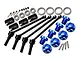 GPM Hardened Steel 110mm Front & Rear CVD Shaft w/ Blue Aluminium Wheel Lock & Hex Claw Set TXMW110FRS-B
