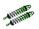 GPM Green Aluminium Sledge 128mm Adjustable Front Shocks 2Pcs w/ 6mm Shafts SLE128F-G-BK