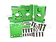 GPM Green Aluminium Sledge Motor Mount SLE038A-G