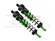 GPM Green Aluminium Rear Piggyback Shocks 143mm SLE143R/L-G-BK