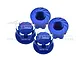 GPM Blue Aluminium 17mm Serrated Wheel Nuts 4Pcs SLE005A-B