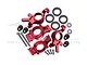 GPM Red Aluminium Oversized Front Steering & Rear Hubs Set TXM2122L-R