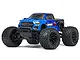 ARRMA Granite 4x2 Boost electric RC monster truck in blue, featuring large off-road tires and a detailed truck body.
