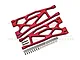 GPM Red Aluminium Front/Rear Extended Lower Suspension Arms 2Pcs w/ Pins for WideMaxx TXM055F/RL-R