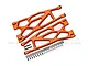 GPM Orange Aluminium Front/Rear Extended Lower Suspension Arms 2Pcs w/ Pins for WideMaxx TXM055F/RL-OR