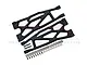 GPM Black Aluminium Front/Rear Extended Lower Suspension Arms 2Pcs w/ Pins for WideMaxx TXM055F/RL-BK
