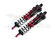 GPM Red Aluminium 128mm Front Piggyback Shocks 2Pcs w/ Built-in Piston Spring SLE128F/LA-R-BK