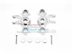 GPM Silver Aluminium Axle Carriers 2Pcs ER021N-S
