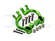 GPM Green Aluminium Front Hub Carriers (C-Hubs) 2Pcs MAG019-G