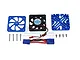GPM Blue Aluminium Motor Heat Sink w/ Cooling Fan MAKX018FAN-B