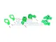 GPM Green Front Hub Carriers (C-Hubs), Steering Hubs & Rear Hubs Set TXMS192122-G