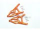 GPM Orange Aluminium Front Lower Suspension Arms 2Pcs UDR055-OR