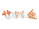 GPM Orange Aluminium Steering Hubs w/ Front Upper & Lower Suspension Arms Set UDR2154A55-OR