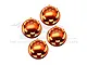 GPM Orange Aluminium 17mm Flanged Wheel Nuts 4Pcs SLE005-OR
