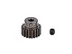 Factory Team 20T aluminium pinion gear with a small grub screw on a white background.