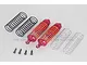 GPM Red Aluminium 102mm Rear Adjustable Shocks 2Pcs SLA102R-R-OR