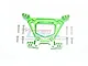GPM Green Aluminium Rear Shock Tower RUS4030-G
