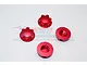 GPM Red Aluminium Flanged Serrated Wheel Nuts 4Pcs TXM005-R
