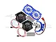 GPM Blue Aluminium Adjustable Motor Heatsink w/ Dual Cooling Fans MAKX018FANB-B