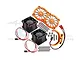 GPM Orange Aluminium Adjustable Motor Heatsink w/ Dual Cooling Fans MAKX018FANB-OR