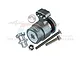 GPM Racing grey aluminium 15T servo horn with integrated servo saver assembly and included hardware components.
