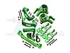 GPM Green Aluminium Hubs & Steering Assembly Set SLE19212248-G