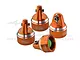 GPM Orange Aluminium Shock Caps 4Pcs TXMDP/CAP-OR