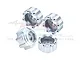 GPM Pro-Line Silver Aluminium 8x32 to 17mm Wheel Hex Adapters 4Pcs PL8X32+17/2-S