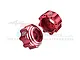 GPM Pro-Line Red Aluminium 8x32 to 17mm Wheel Hex Adapters 2Pcs PL8X32+17-R