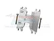 Silver GPM Racing aluminium chassis skid plate with two mounting screws against a white background.