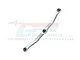 A silver GPM Racing aluminium steering link rod for RC cars, featuring a 7075 alloy marking and rubber bushings at the ends.