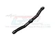 A black aluminium steering link rod for RC cars by GPM Racing, featuring a central bend and metal pivot ball inserts.