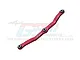 A red anodized aluminium steering link rod for RC cars, featuring GPM Racing branding and 7075 alloy marking, isolated on a white background.