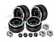 GPM 1.0" Black Aluminium 6 Star Beadlocked Rims 4Pcs TRX4MZSP1219-BK