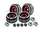 GPM 1.0" Red Aluminium 6 Star Beadlocked Rims 4Pcs TRX4MZSP1219-R