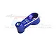 A blue anodized aluminium 25T servo horn by GPM Racing, shown against a white background with a faint watermark.