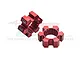 GPM Red Aluminium 24mm Wheel Hexes 2Pcs TXM010/10MMN-R
