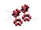 GPM Red Aluminium 24mm Wheel Hex 4Pcs TXM010/10N/2-R