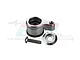 GPM Racing silver aluminium 20T servo horn with servo saver components including a screw and washer, set against a white background.