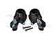 Two black aluminium RC front steering hubs with mounting screws, marked L and R for left and right sides.