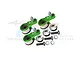 GPM 25T Green Aluminium Servo Horn 3Pcs TRX4025TSN/3-G