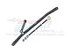 GPM Racing grey aluminium steering linkage set for RC cars, featuring a main bar, secondary arm, screws, and nuts against a branded background.