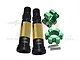 GPM Black Hardened Steel Universal CVD Joints 2Pcs w/ Green Aluminium Wheel Hexes Set TXM8+2410/JT-G
