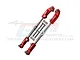 GPM Red Aluminium & Stainless Steel Adjustable Front Steering Links 2Pcs MAK162SN-R