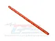 An orange anodized aluminium chassis brace for RC cars by GPM Racing, shown against a white background with a watermark.
