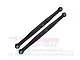 Two black aluminium steering tie rod links for RC cars, featuring 7075 markings and metal pivot ball ends, set against a white background.