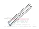 Two silver GPM Racing aluminium steering tie rod links for RC cars, featuring 7075 alloy branding on a white background.