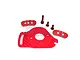 GPM Red Aluminium Fixed Gear Adapter/Motor Heatsink Mount SLA018ABLCG-R