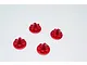 GPM Red Aluminium 22mm Serrated Wheel Cone Locker/Nuts 4Pcs TXM005N-R