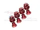 GPM Red Aluminium 24mm Wheel Hexes & Locks Set MAKX010A-R